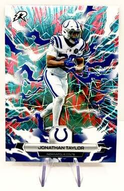 Jonathan Taylor 2025 Topps Resurgence Blue & Pink Shock Indianapolis Colts Card